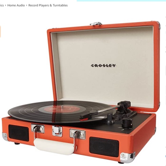 Other - Retro Orange Crosley Cruiser Portable Turntable